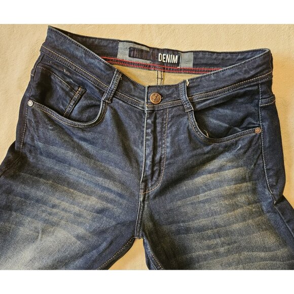 COBB Italy Straight Fit Low Rise Dark Wash Denim Jeans Mens Size 32 Capri - Picture 2 of 12